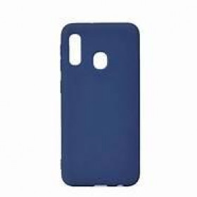 OEM Matt Θήκη Σιλικόνης για Samsung Galaxy A20e Σκούρο Μπλε
