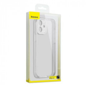 Baseus Θήκη με Πλαίσιο Προστασίας Κάμερας για iPhone 12 mini Διάφανο (FRAPIPH54N-02)