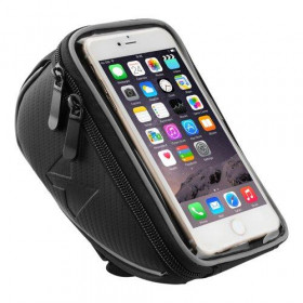 Wozinsky Bicycle Front Frame Handlebar Bag Touch Screen Phone Holder 6,5"  0,9L (WBB4BK)