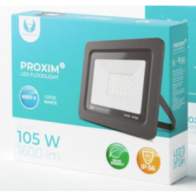 Forever Light PROXIM II Στεγανός Προβολέας LED 20W Ψυχρό Λευκό 6000K 1600lm 120° IP66 - Μαύρο (RTV003612)
