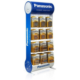 Panasonic Σταντ Παρουσίασης 12 Θέσεων Περιλαμβάνει (384x AA, 384x AAA, 48x C, 48x D, 24x 9V)