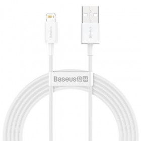 Baseus Superior Series Καλώδιο Δεδομένων Γρήγορης Φόρτισης USB - Lightning 2.4A 2m Λευκό (CALYS-C02)