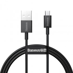 Baseus Superior Series Καλώδιο Δεδομένων Γρήγορης Φόρτισης USB - micro USB 2A 1m Μαύρο (CAMYS-01)