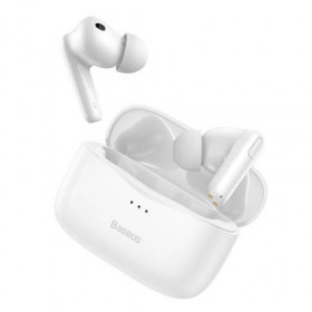 Baseus SIMU S2 Ασύρματα Ακουστικά με Active Noise Cancelation Λευκό (NGS2-02)