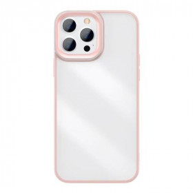 Baseus Crystal Θήκη με Πλαίσιο για iPhone 13 Pro Ροζ / Διάφανο (ARJT001004)