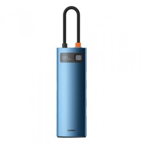 Baseus Metal Gleam Series 8-in-1 Multifunctional Type-C Hub Docking Station Blue (WKWG000103)