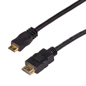 Akyga Καλώδιο HDMI Male to mini HDMI Male ver. 1.4 1m Black (AK-HD-10M)