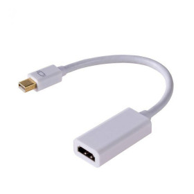 Akyga Μετατροπέας με Καλώδιο 15cm mini DisplayPort Αρσενικό - HDMI Θηλυκό Λευκό (AK-AD-38)