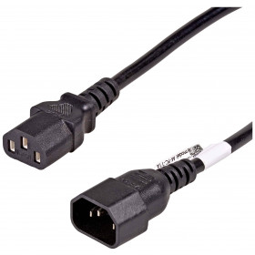 Akyga Καλώδιο Τροφοδοσίας Προέκταση CCA IEC C13 - IEC C14 3x0.75mm 5m - Μαύρο (AK-PC-11A)