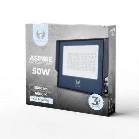 Forever Light ASPIRE Στεγανός Προβολέας LED  50W Ψυχρό Λευκό 6000K 5500lm 120° IP66 (RTV0700006)