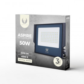 Forever Light ASPIRE Στεγανός Προβολέας LED  50W Φυσικό Λευκό 4500K 5500lm 120° IP66 (RTV0700005)