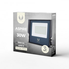 Forever Light ASPIRE Στεγανός Προβολέας LED  30W Φυσικό Λευκό 4500K 3300lm 120° IP66 (RTV0700003)
