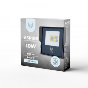 Forever Light ASPIRE Στεγανός Προβολέας LED  10W Ψυχρό Λευκό 6000K 1100lm 120° IP66 (RTV0700002)