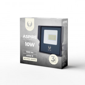 Forever Light ASPIRE Στεγανός Προβολέας LED  10W Φυσικό Λευκό 4500K 1100lm 120° IP66 (RTV0700001)