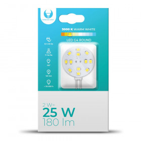 Forever Light Λάμπα LED για Ντουί G4 και Σχήμα Round 2W 12V Θερμό Λευκό 3000K 180lm (RTV003659)