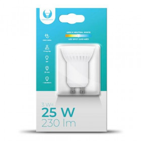 Forever Light Κεραμική Λάμπα LED  για Ντουί GU10 και Σχήμα MR11 3W Φυσικό Λευκό 4500K 230ml 38° (RTV003589)
