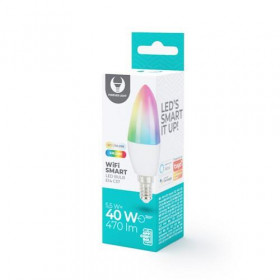 Forever Light Smart Λάμπα LED Wi-Fi για Ντουί E14 και Σχήμα C37 5.5W RGBW 470lm Dimmable Tuya (RTV500002)