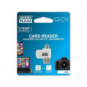 Goodram Card Reader για microSD Λευκό (A020)