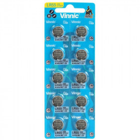 Vinnic Αλκαλικές Μπαταρίες Ρολογίων G8 / LR55 1.5V 10τμχ (L1121F-C10)