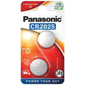 Panasonic Μπαταρίες Λιθίου Ρολογίων CR2025 3V 2τμχ (CR-2025EL/2B)