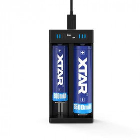 Xtar MC2 Plus Φορτιστής 2 Θέσεων για Μπαταρίες Li-on Μεγέθους από 10440 έως 21700 Μαύρο