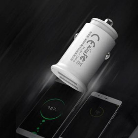 Remax RCC219 Roki Series Φορτιστής Αναπτήρα Αυτοκινήτου 2x USB 2.4A - Λευκό