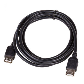 Akyga USB 2.0 Καλώδιο USB-A Female 2m Black (AK-USB-06)