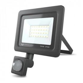 Forever Light PROXIM II Στεγανός Προβολέας LED 30W με Αισθητήρα Κίνησης Ψυχρό Λευκό 6000K 2400lm 120° IP66 - Μαύρο (RTV003617)