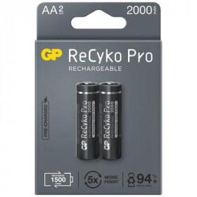 GP ReCyko Pro Επαναφορτιζόμενες Μπαταρίες R06 / AA Ni-MH 2000mAh 1.2V 2τμχ (210AAHCB-5EB2)