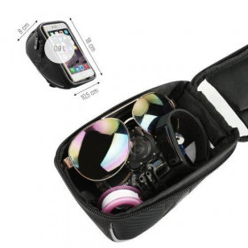 Wozinsky Bicycle Front Frame Handlebar Bag Touch Screen Phone Holder 6,5"  0,9L (WBB4BK)