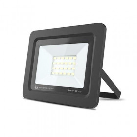 Forever Light PROXIM II Στεγανός Προβολέας LED 20W Φυσικό Λευκό 4500K 1600lm 120° IP66 - Μαύρο (RTV003610)