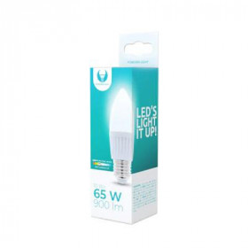 Forever Light Κεραμική Λάμπα LED για Ντουί E27 και Σχήμα C37 10W Φυσικό Λευκό 4500K 900lm (RTV003465)