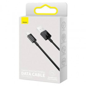 Baseus Superior Series Καλώδιο Δεδομένων Γρήγορης Φόρτισης USB - micro USB 2A 1m Μαύρο (CAMYS-01)