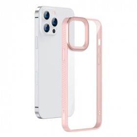 Baseus Crystal Θήκη με Πλαίσιο για iPhone 13 Pro Ροζ / Διάφανο (ARJT001004)
