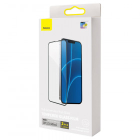Baseus Full Screen Tempered Glass 0.23mm με Οδηγό Τοποθέτησης για iPhone 13 mini 2τμχ (SGQP020001)