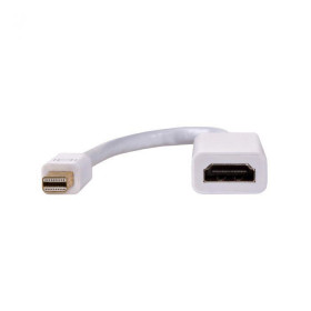 Akyga Μετατροπέας με Καλώδιο 15cm mini DisplayPort Αρσενικό - HDMI Θηλυκό Λευκό (AK-AD-38)