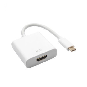 Akyga Μετατροπέας Καλώδιο 15cm USB-C Αρσενικό - HDMI Θηλυκό Λευκό (AK-AD-53)