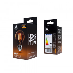 Forever Light Λάμπα LED Filament για Ντουί E27 και Σχήμα A60 4W Θερμό Λευκό 2200K 400lm με Χρυσό Κάλυμμα (RTV0100006)
