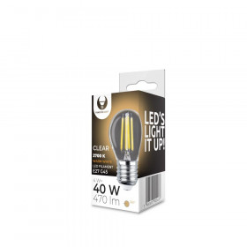 Forever Light Λάμπα LED Filament για Ντουί E27 και Σχήμα G45 4W Θερμό Λευκό 2700K 470lm με Διάφανο Κάλυμμα (RTV0100003)